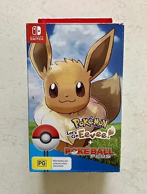 Pokemon Lets Go Eevee Pokeball Plus Game Bundle Nintendo Switch Yellow Version • $399