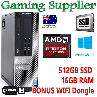 Dell Optiplex 9020 SFF Desktop PC Intel I5 4590 16GB RAM AMD Graphics Win 10 Pro • $267.38