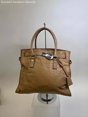 Michael Kors Tan Reptile Textured Satchel • $12.99