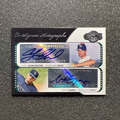 2008 Topps ANDY SONNANSTINE / MATT GARZA #CS-SG Co-Signers DUAL AUTO - MLB CARD • $9