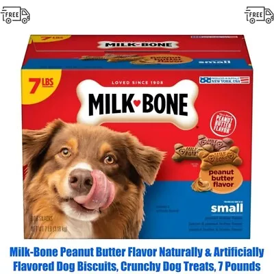 7 Pound. Milk-Bone Peanut Butter Flavor Naturally Flavored Dog Biscuits Treats • $14.15