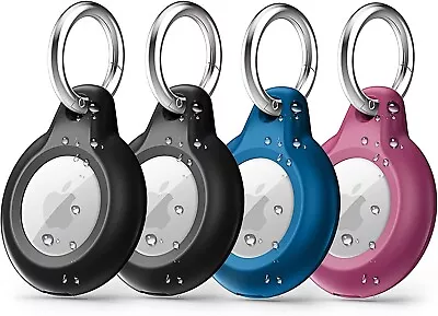 【4 Pack】AirTag Holder Keyring IPX8 Waterproof Protective Apple AirTag Holder D • £16.99
