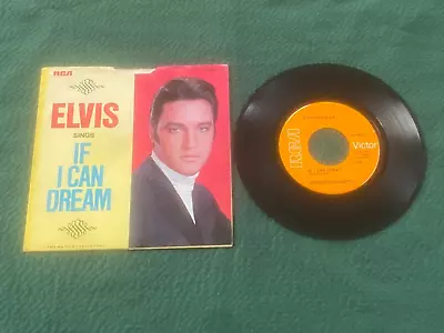 Elvis Presley If I Can Dream/Edge Of Reality - 45 RPM 7  - RCA 47-9670 CLEAN • $49.95