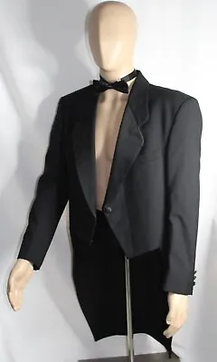 Vtg 1970s PIERRE CARDIN Tuxedo Short Tails Mens 40 BOW TIE & CUMMERBUND 3 Pc Set • $56