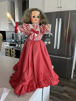 Vintage Christmas Window Display 24  Motion-ette Rare Girl W/Candle 1982 • $32