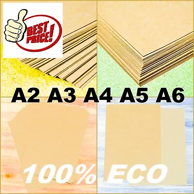 £361.99 • Buy A2 A3 A4 A5 A6 BROWN KRAFT CARD STOCK BLANK CRAFT RECYCLED LOT PAPER 100- 300gsm