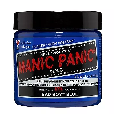 Manic Panic NYC Bad Boy Blue Semi Permanent Hair Color Cream 118ml • £10.39