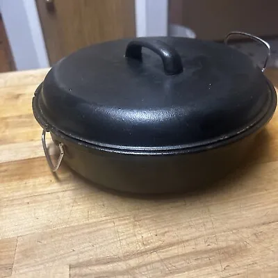 RARE Vintage Cast-Iron Dutch Oven OH-PQ 26A With Lid & Wire Handles 1 Of A Kind • $29.99