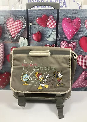 Disney Mickey Mouse Explorer Cabin Hand Luggage Travel Holiday Trolley Bag Kids • £14