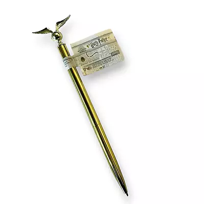 Harry Potter Pen Metal Snitch Black Ballpoint Ink Golden Gift Birthday Present • $6.08