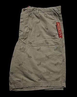 NWT Merona Chino 100% Cotton Shorts Mens 42 Embroidered Sunglasses Gray  • $19.99