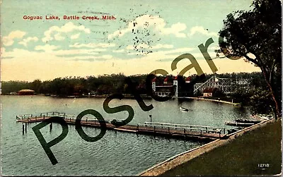 1913 Goguac Lake Battle Creek Mich Amusement Park Postcard Jj200 • $8.50