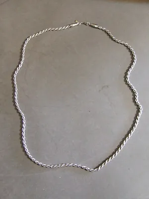 Vintage Monet Signed Silvertone Rope Chain Necklace 30  • $19.98