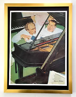 Norman Rockwell +   Pianist   + Circa 1970's + Signed Print Framed • $179