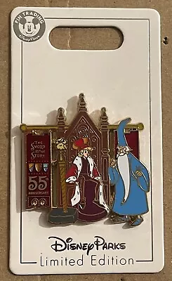 Disney Pin 55th Anniversary Sword In The Stone Merlin Arthur Throne King LE 2000 • $46.75