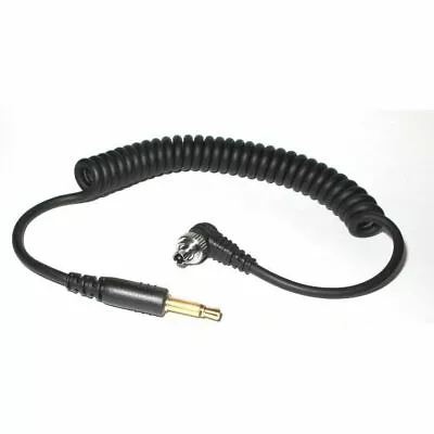 Maxsimafoto - 3.5mm To Male Flash PC Sync Cable Coiled Cord 12  Length • £6.99