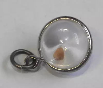 Vtg Religious Floating Grain Of A Mustard Seed Faith Round Charm Pendant • $25