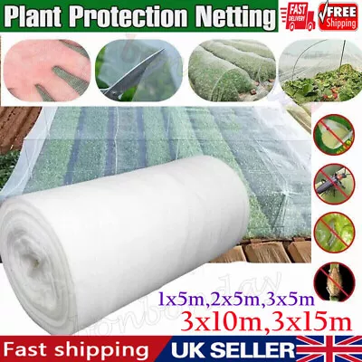 15M Garden Protect Netting Fit Vegetable Crop Plant Fine Mesh Bird Insect Net UK • £2.88