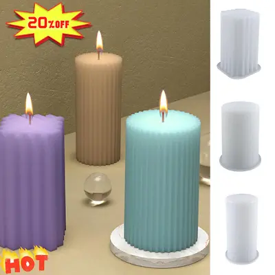 £3.08 • Buy 1x Candle Mould Geometric Shape DIY Perfume Soap Candle Making Silicone Wax New