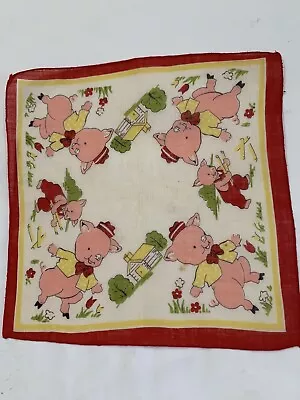 1940’s Three Little Pigs Hankie • $8.50