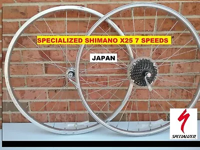 26  WHEELSET ROCKHOPPER SPECIALIZED X25 SHIMANO EXAGE HG/RM/50 VINTAGE  Bicycle • $34.50