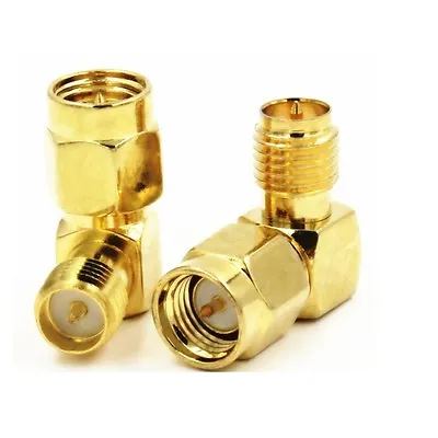 £3.45 • Buy SMA Male To  RP SMA Female Right Angle Connector Adaptor X1          444