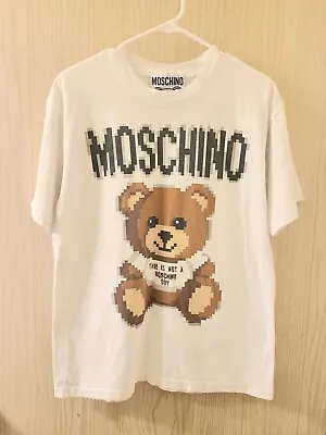 Women's MOSCHINO Bear Print  Cotton T-shirt Sz Large Authentic • $63.75