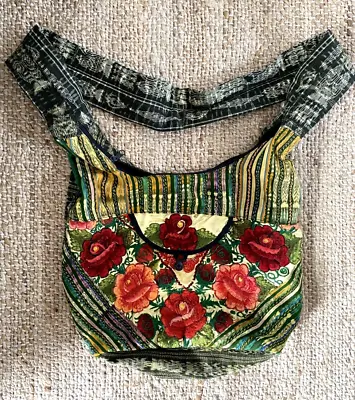 Boho Mexican Floral Embroid Cloth Crossbody Shoulder Bag Tote Purse Hippie Core • $30