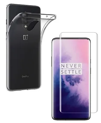 For ONEPLUS 7 PRO CLEAR CASE + TEMPERED GLASS SCREEN PROTECTOR SHOCKPROOF COVER • $13.29