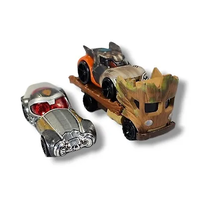 Hot Wheels 3 GUARDIANS OF THE GALAXY Star Lord Rocket And Groot Diecast Cars • $11.99