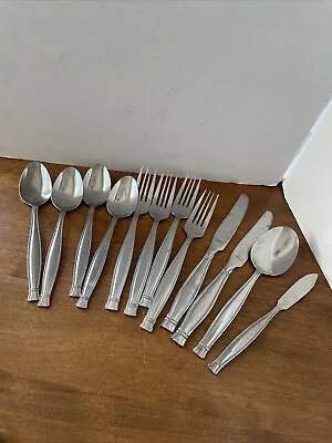 Vintage Oneida Stainless Steel Ambiance 12 Piece Dinnerware Silverware Flatware • $24