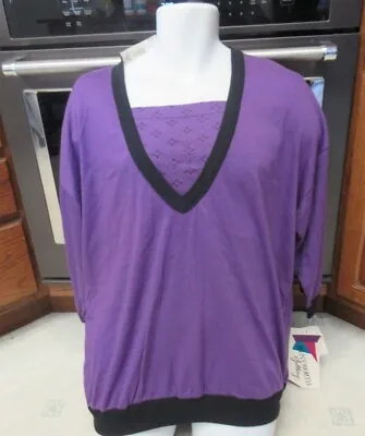 1980's Vintage New Wave Shirt Top Women's Plus Size 24 W 2XL Kmart New With Tags • $76.91