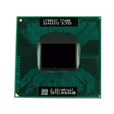 Intel Core 2 Duo T7600 SL9SD 2.33 GHz 4M 667 Mobile Dual-Core Processor CPU • £15.59
