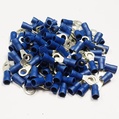 Insulated Blue Ring Terminal Connector Terminals Crimp Electrical Terminal Cable • £3.59