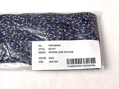 New McDonald’s Crew Employee Uniform Tie Scarf MC577 Blue Yellow  • $10