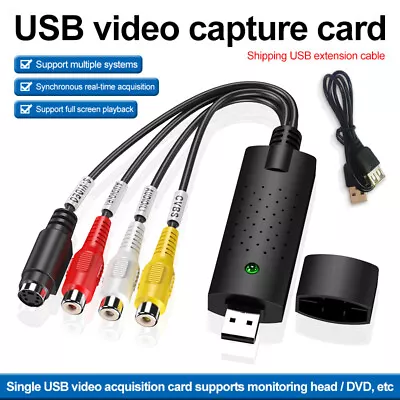 USB 2.0 Audio TV Video VHS To DVD VCR PC DVR HDD Converter Adapter Capture Card  • $8.28