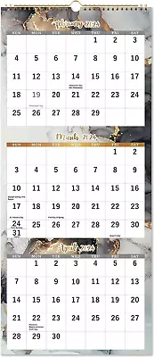 2024 Wall Calendar - 3 Month Calendar 2024 Display (Folded In A Month) 11  X 26  • $22.24