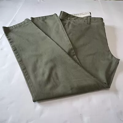 J Crew Mens Pants 484 Stretch Chinos Pants Size 34W 30L E1589 Olive Green • $25.86