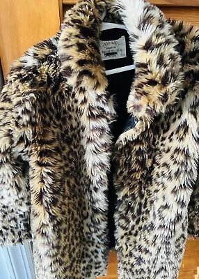 Zara Girls Faux Fur Cheetah Coat Size 6 • $25