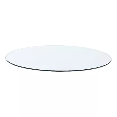 Pemberly Row 52x52  Round Tempered Glass Top With Pencil Edge In Clear • $362.62
