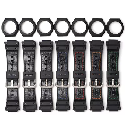 Watch Band For Casio G-Shock GA-2100 GA-2110 Black Case With Silicone Strap • $14.05