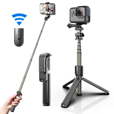 $22.98 • Buy 3 In 1 Bluetooth Selfie Stick Stand Holder For Gopro Camera IPhone Tripod 360°