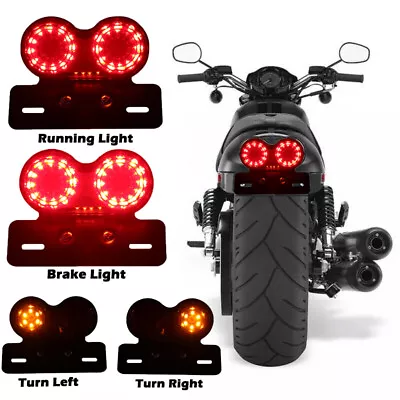 Motorcycle LED Tail Light Brake Stop Turn Signal Universal For Harley Davidson • $17.97