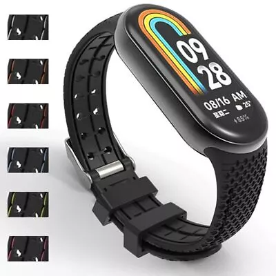 Universal Rubber Strap Soft Watchband For Xiaomi Mi Band 8 NFC Watchband • $10.89