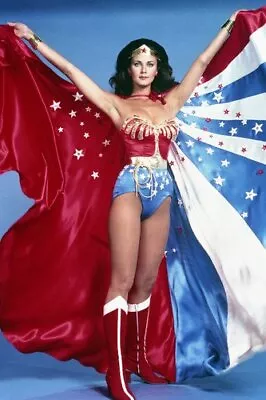 Lynda Carter Wonder Woman Full Length Stars & Stripes Cape 24x36 Poster • $29.99