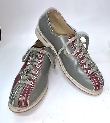 Vintage Bowling Shoes Leather Two-Tone Women's Sz 8 Brunswick (READ) • $35