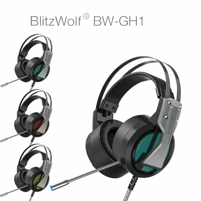 $29.99 • Buy BlitzWolf RGB LED 7.1 Surround Sound Gaming Headphone Earphones Headset With Mic