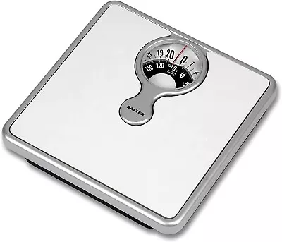 Salter Magnified Bathroom Scale Mechanical Easy Read Dial No Batteries White-& • £15.97