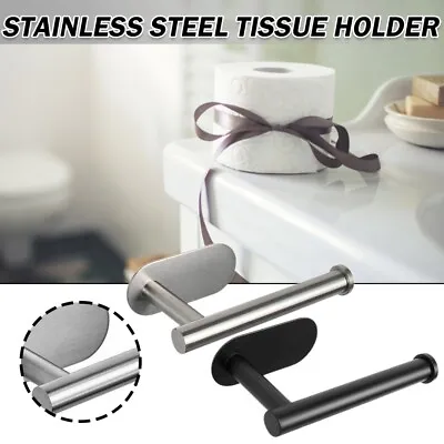 $11.23 • Buy Toilet Paper Holder Stainless Steel Self Adhesive Bathroom Paper Roll F