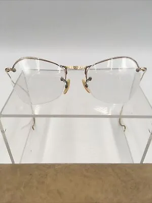 Vintage C.O.C Semi Rimless 1/10 12K GF Eyeglass Frames W/ AO Wrap Arounds • $49.99